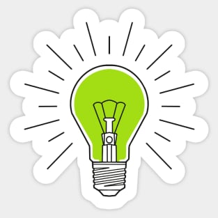 green lightbulb Sticker